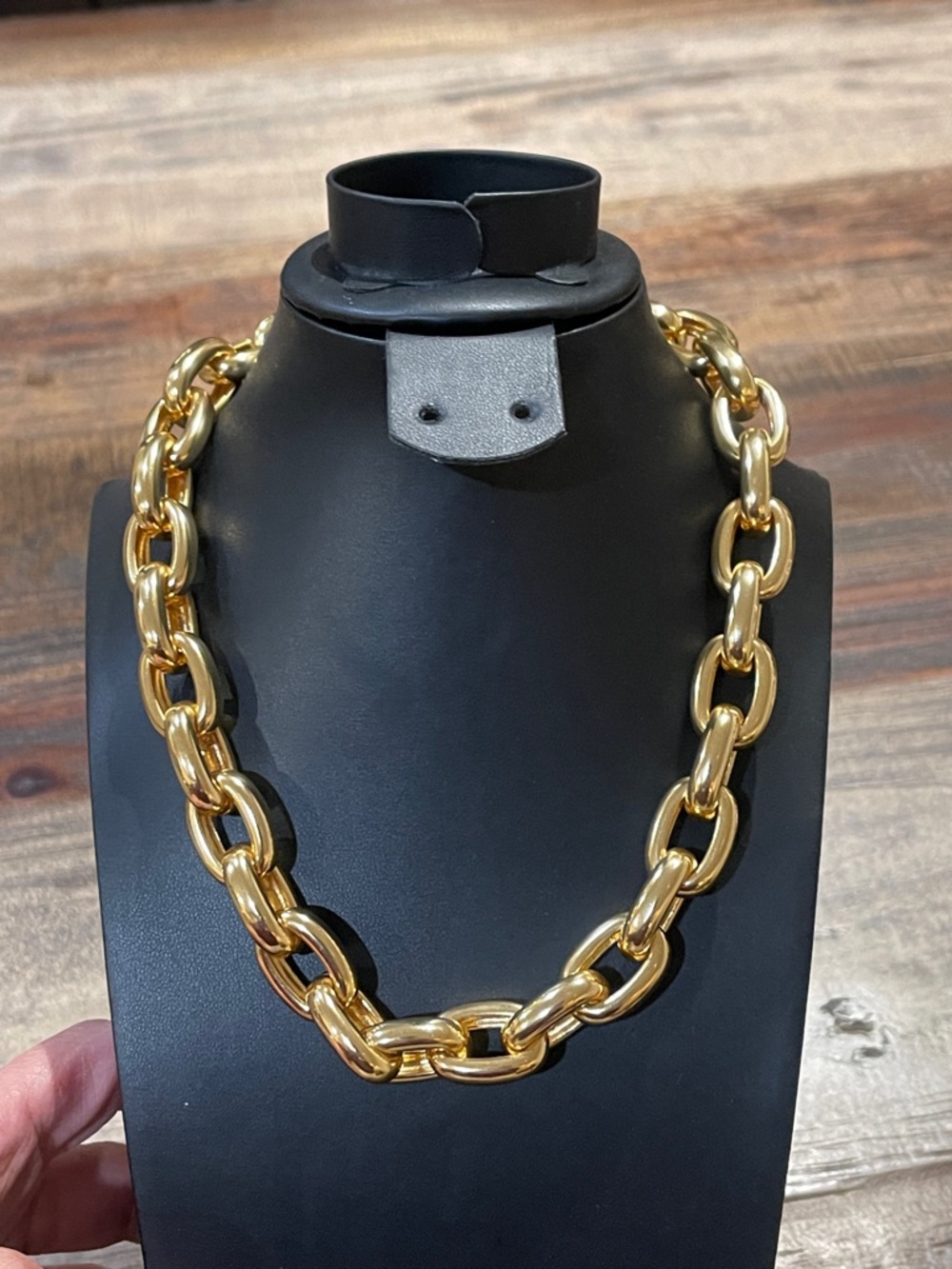 J.Crew Gold Chunky Link Necklace - Fashion Jewelry 16” in length plus 2 ext